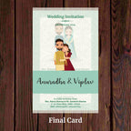 KL2096 Translucent Cover Luxury Wedding Card - Kalash Cards