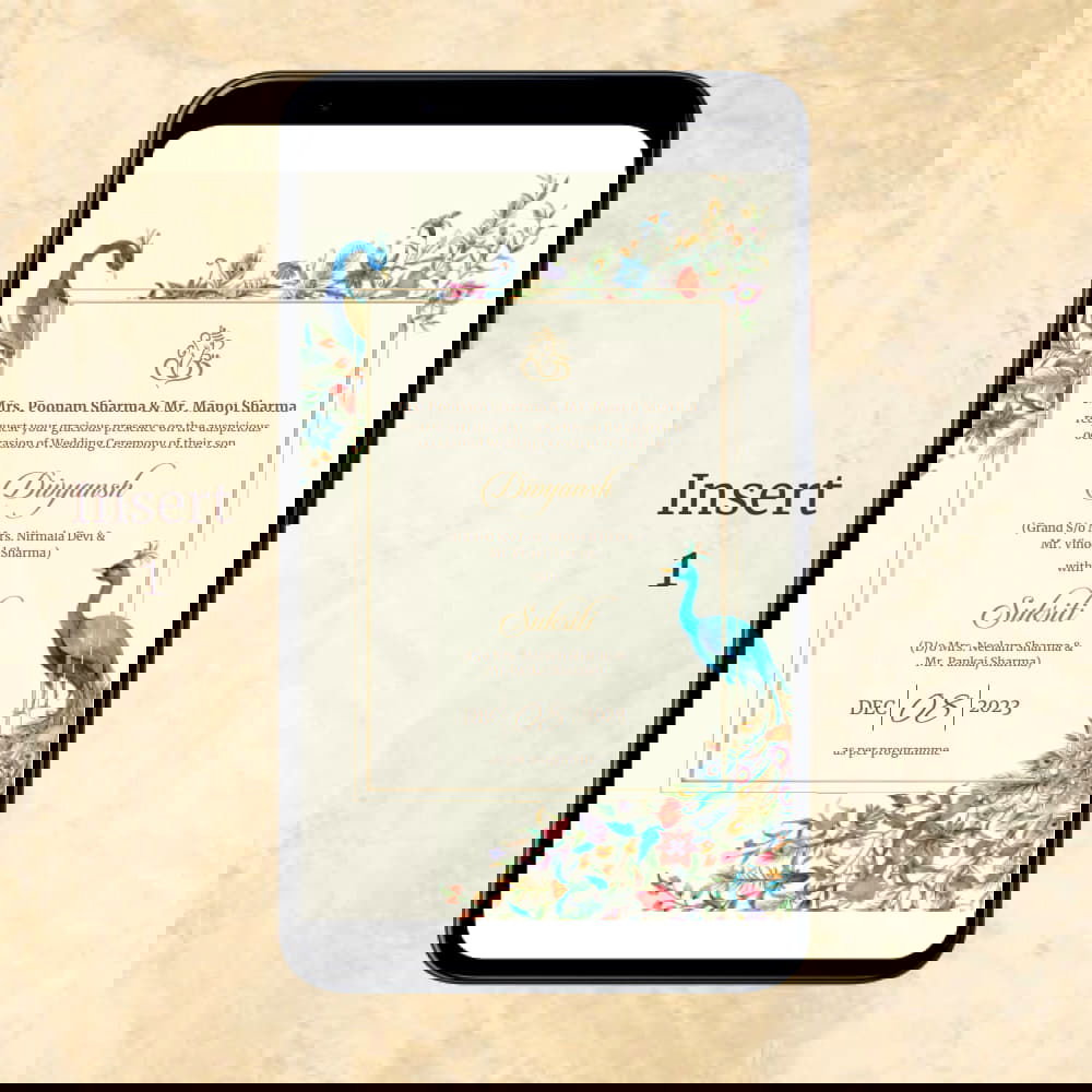 KL2097 Digital Wedding PDF Ecard - Kalash Cards