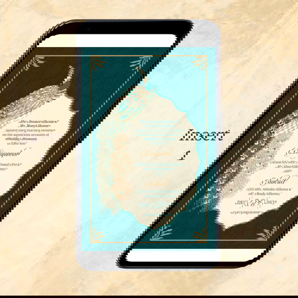 KL2098 Digital Wedding PDF Ecard - Kalash Cards