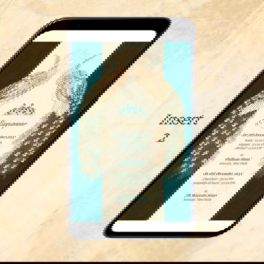 KL2098 Digital Wedding PDF Ecard - Kalash Cards