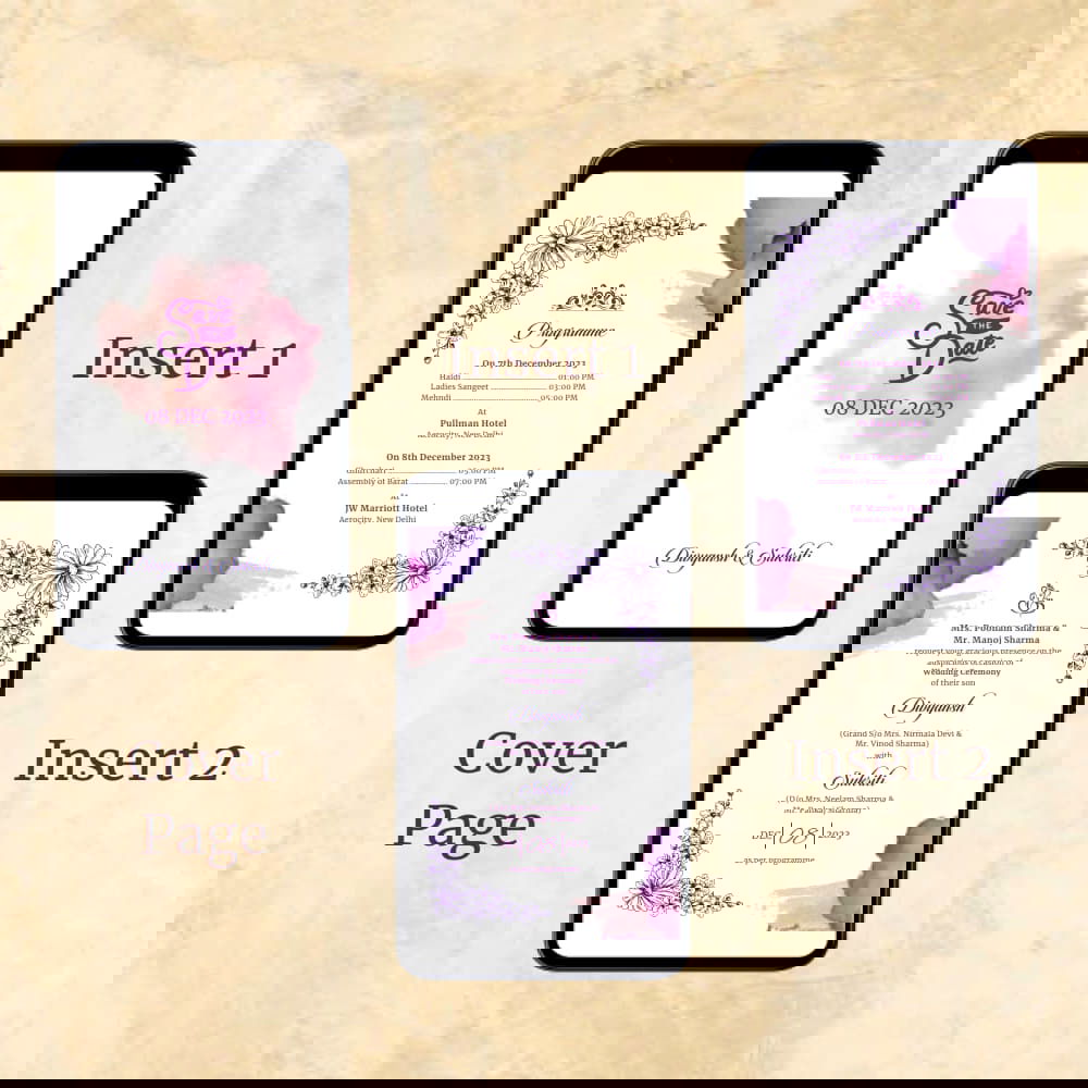 KL2099 Digital Wedding PDF Ecard - Kalash Cards