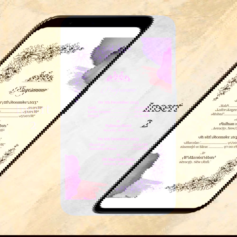 KL2099 Digital Wedding PDF Ecard - Kalash Cards