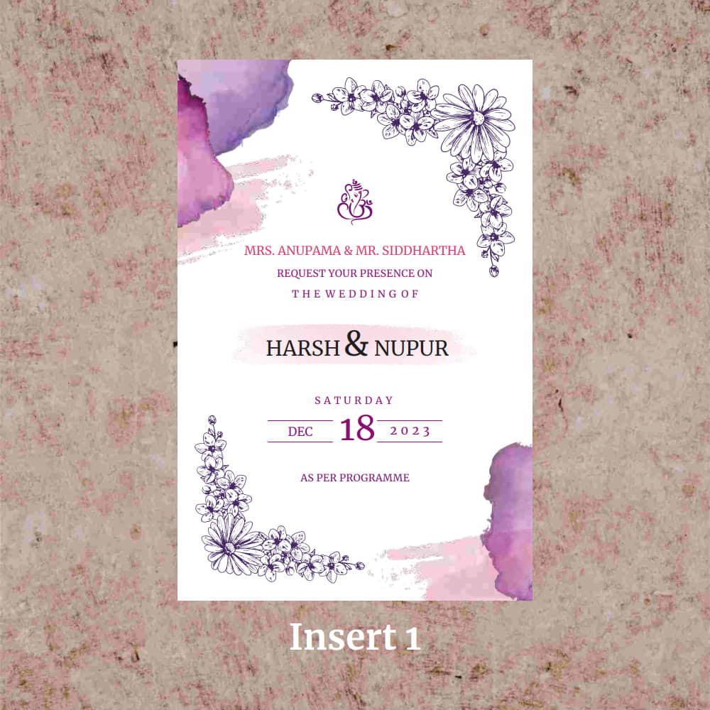 KL2099 Translucent Cover Luxury Wedding Card - Kalash Cards