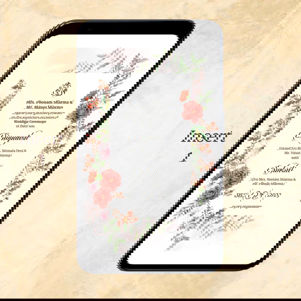 KL2101 Digital Wedding PDF Ecard - Kalash Cards