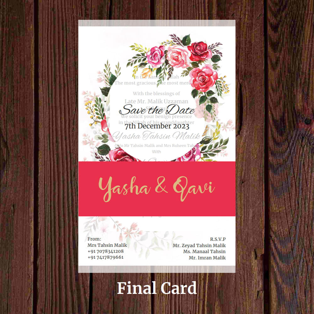 KL2101 Translucent Cover Luxury Wedding Card - Kalash Cards