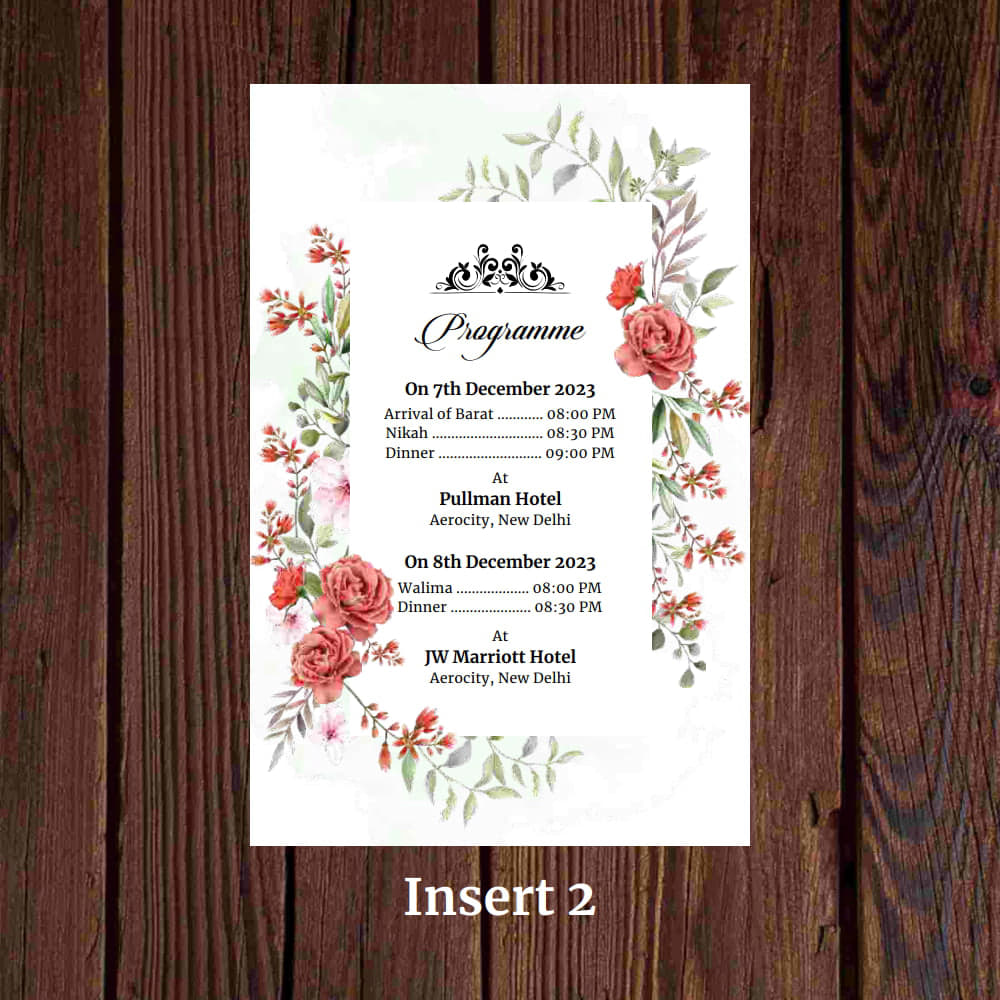 KL2101 Translucent Cover Luxury Wedding Card - Kalash Cards