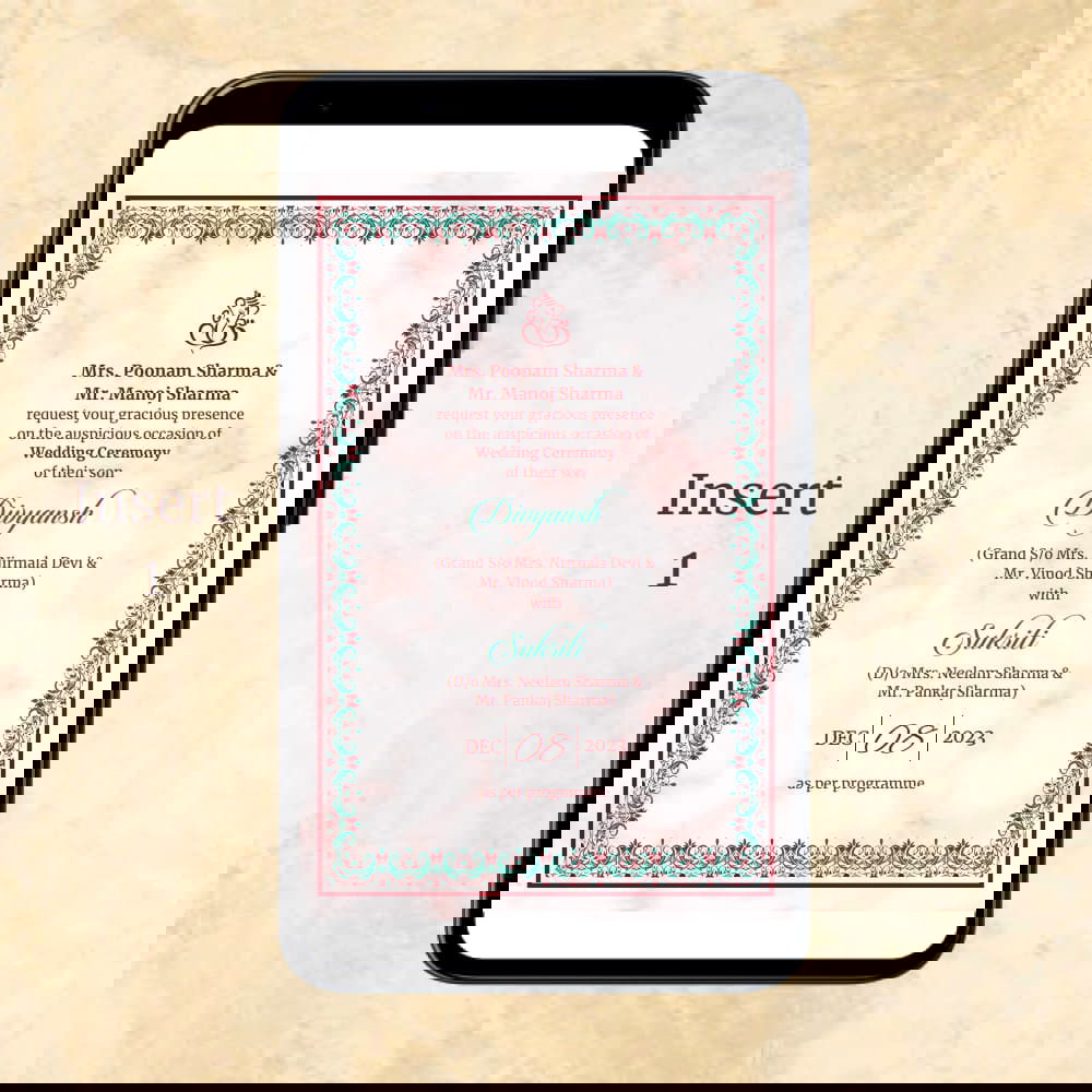 KL2102 Digital Wedding PDF Ecard - Kalash Cards