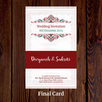 KL2102 Translucent Cover Luxury Wedding Card - Kalash Cards