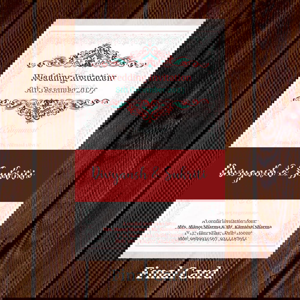 KL2102 Translucent Cover Luxury Wedding Card - Kalash Cards