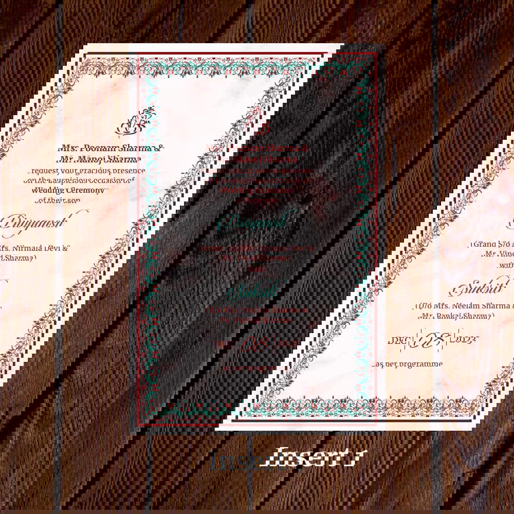 KL2102 Translucent Cover Luxury Wedding Card - Kalash Cards