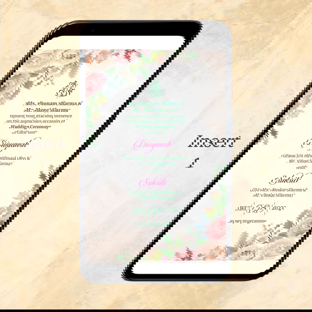 KL2103 Digital Wedding PDF Ecard - Kalash Cards