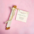 KL2103 Paper Scroll Wedding Card with Tag - Kalash Cards