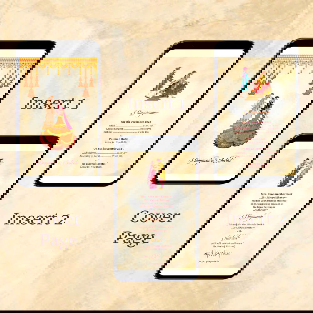 KL2105 Digital Wedding PDF Ecard - Kalash Cards