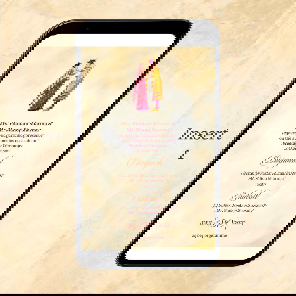 KL2105 Digital Wedding PDF Ecard - Kalash Cards