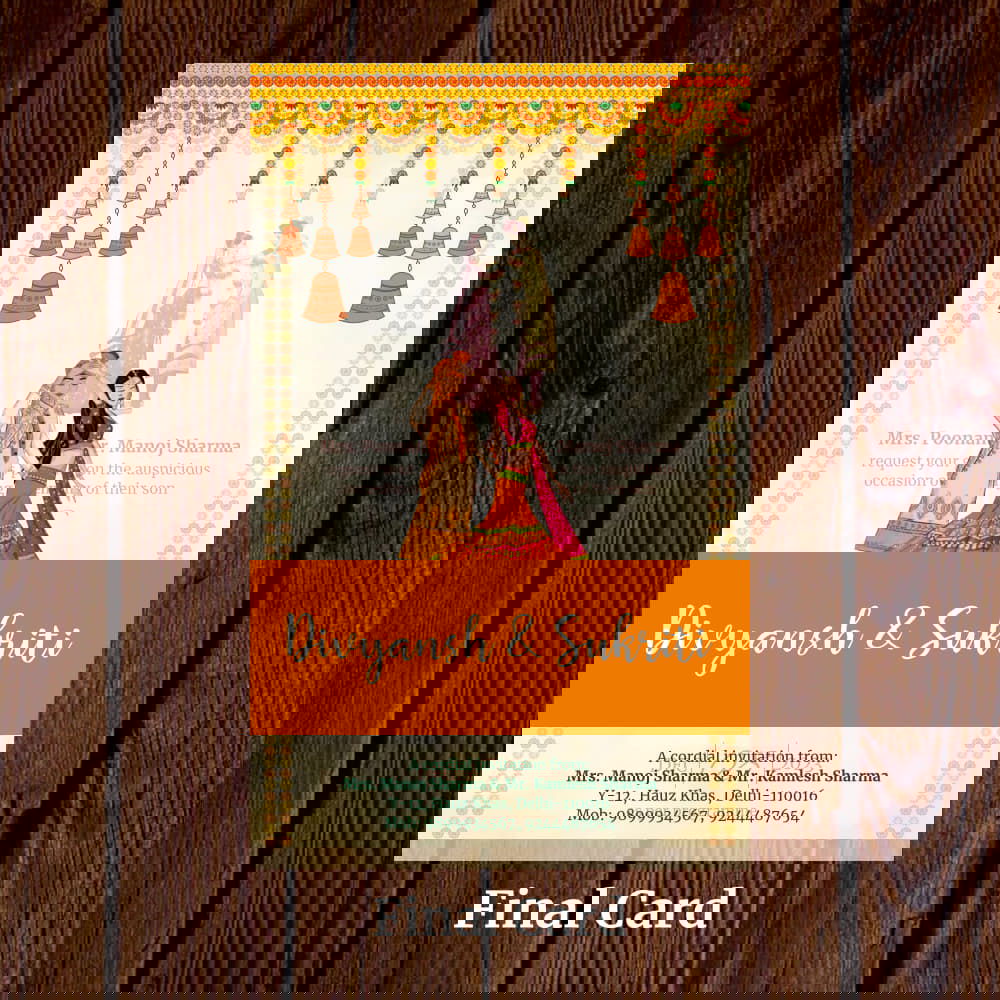 KL2105 Translucent Cover Luxury Wedding Card - Kalash Cards