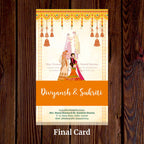 KL2105 Translucent Cover Luxury Wedding Card - Kalash Cards