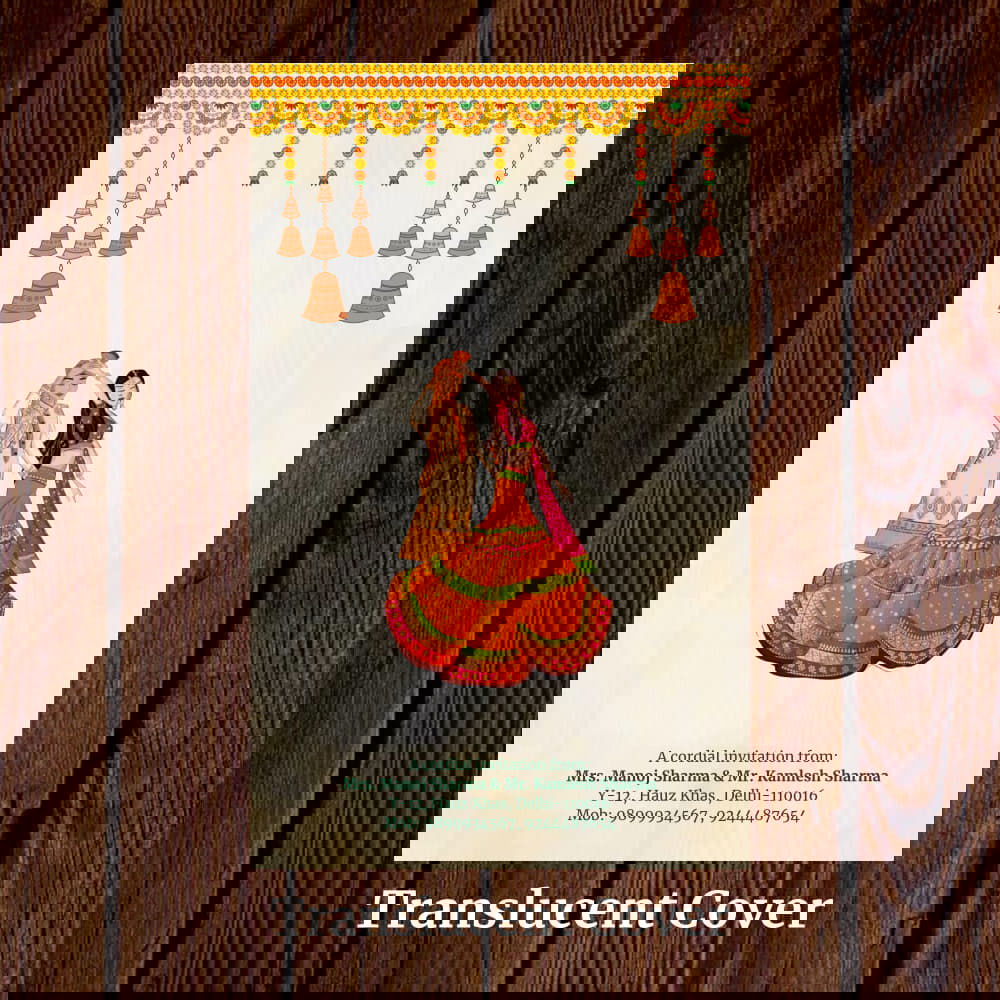 KL2105 Translucent Cover Luxury Wedding Card - Kalash Cards