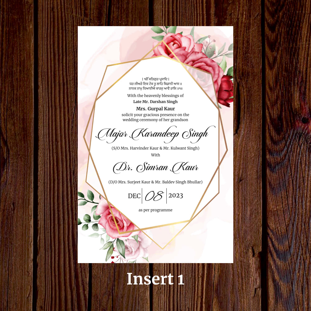 KL2106-2 Translucent Cover Luxury Wedding Card - Kalash Cards