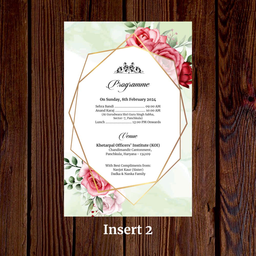 KL2106-2 Translucent Cover Luxury Wedding Card - Kalash Cards