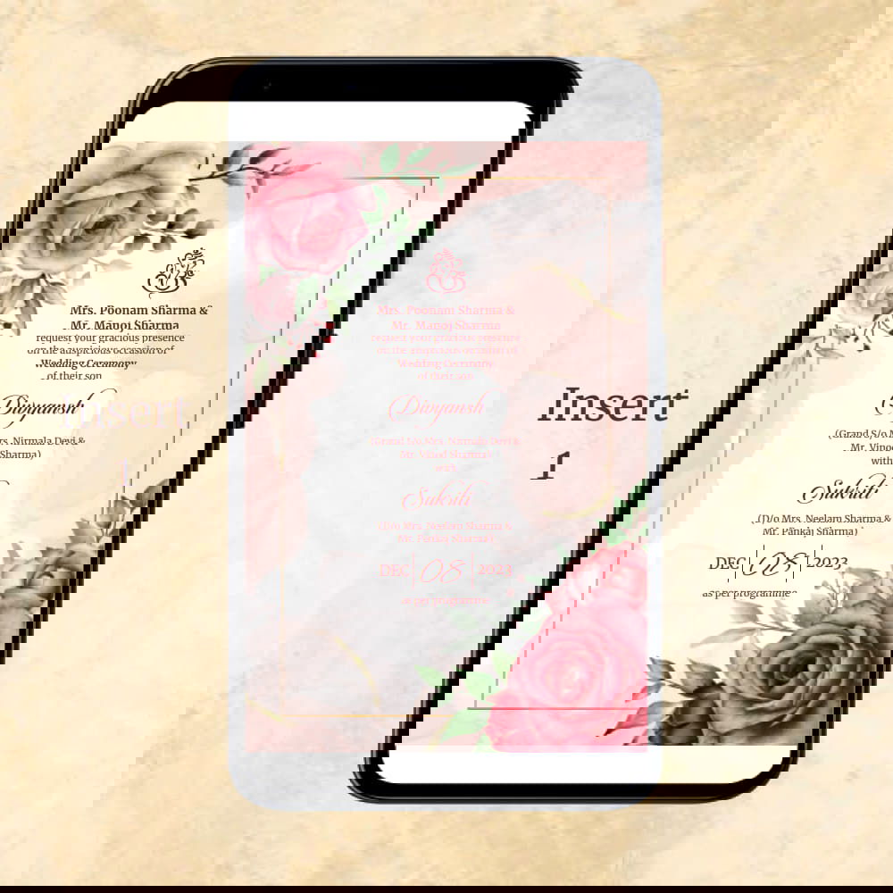 KL2106 Digital Wedding PDF Ecard - Kalash Cards