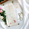 KL2106 Paper Scroll Wedding Card with Tag - Kalash Cards