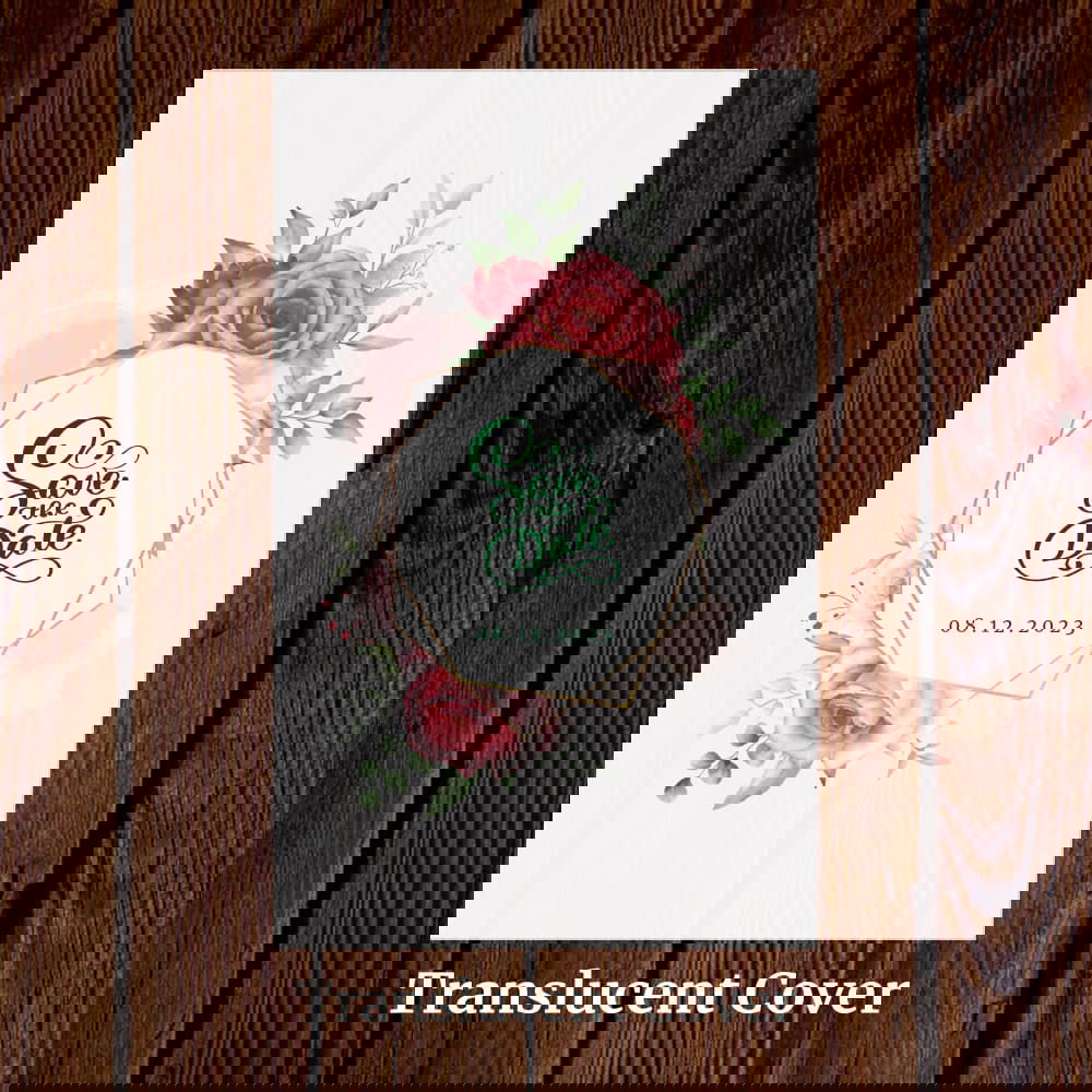 KL2106 Translucent Cover Luxury Wedding Card - Kalash Cards