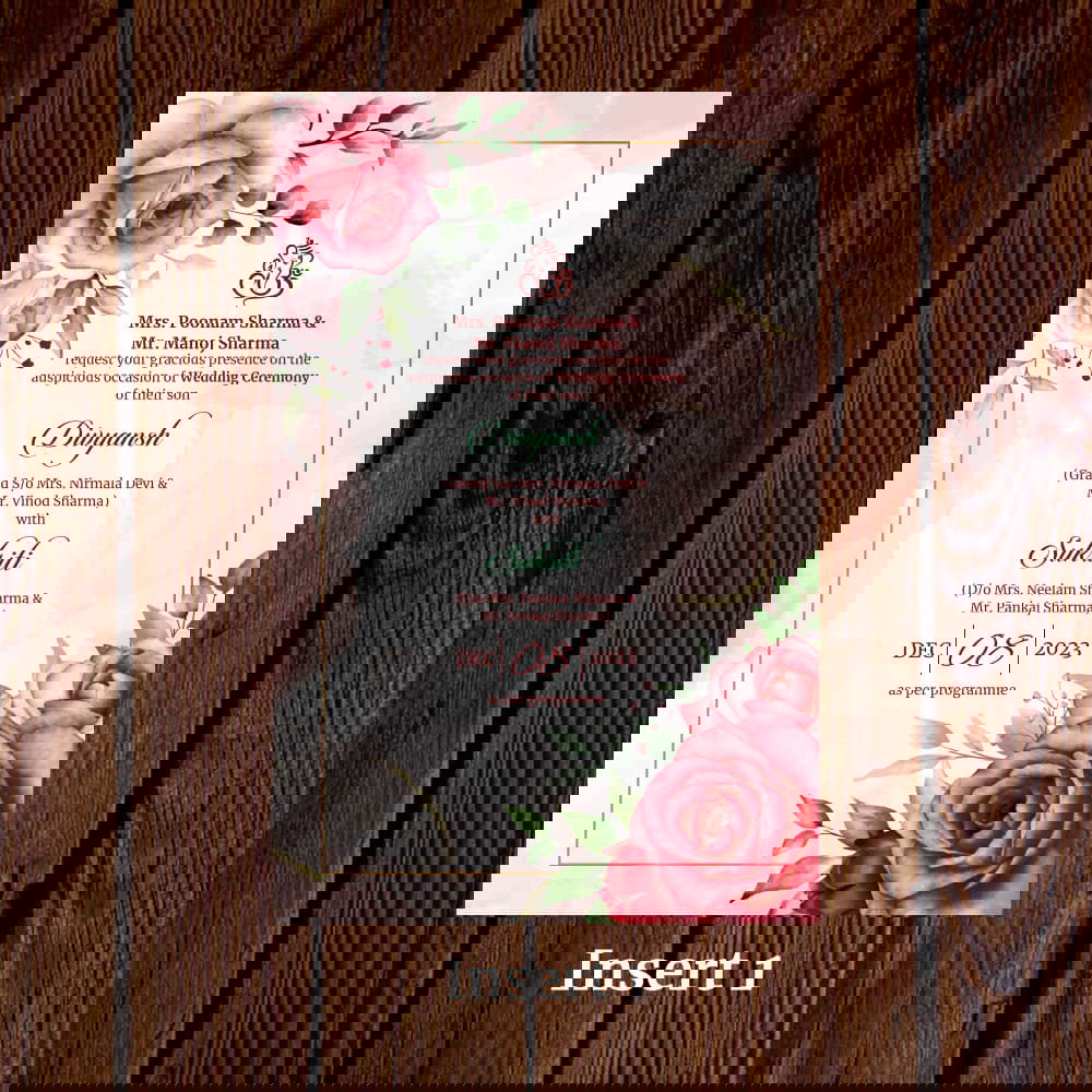 KL2106 Translucent Cover Luxury Wedding Card - Kalash Cards