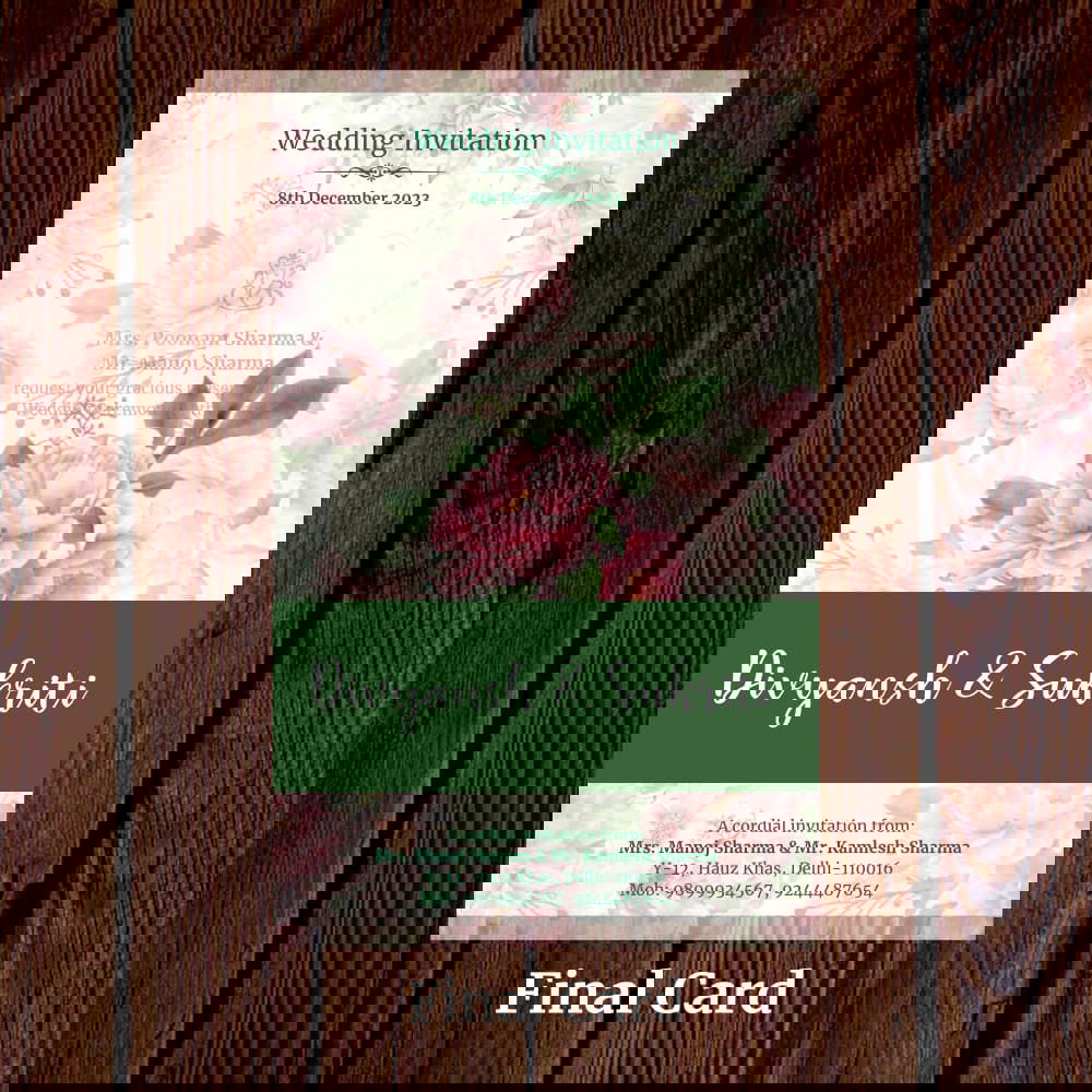 KL2107 Translucent Cover Luxury Wedding Card - Kalash Cards