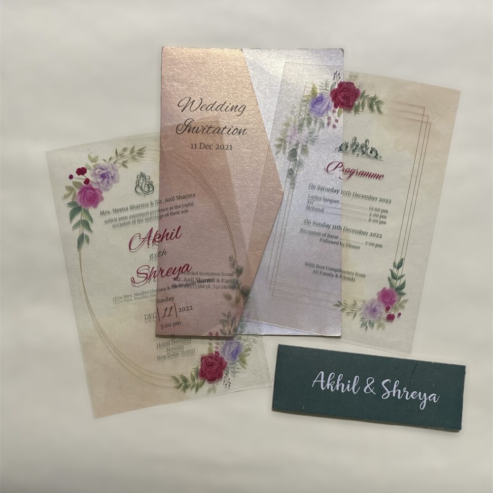 KL2114-T Transparent PVC Wedding Card - Kalash Cards