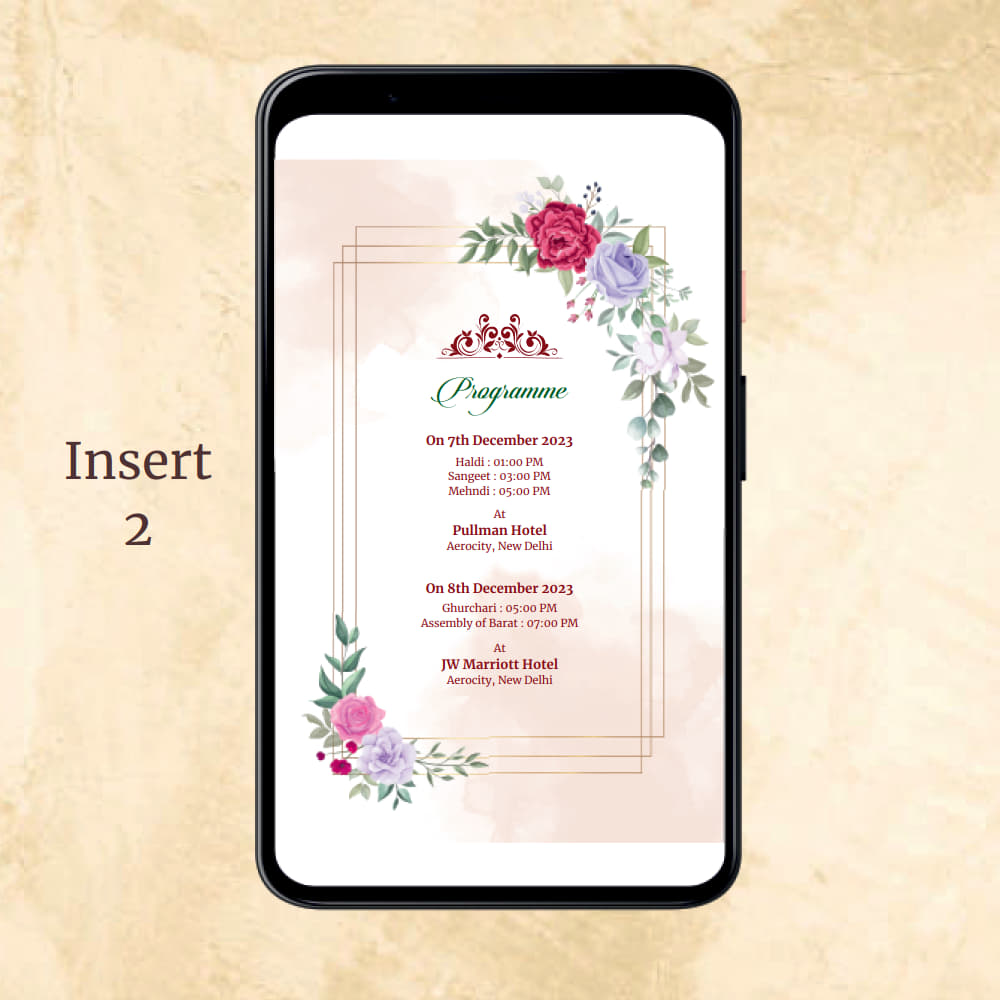 KL2114 Digital Wedding PDF Ecard - Kalash Cards