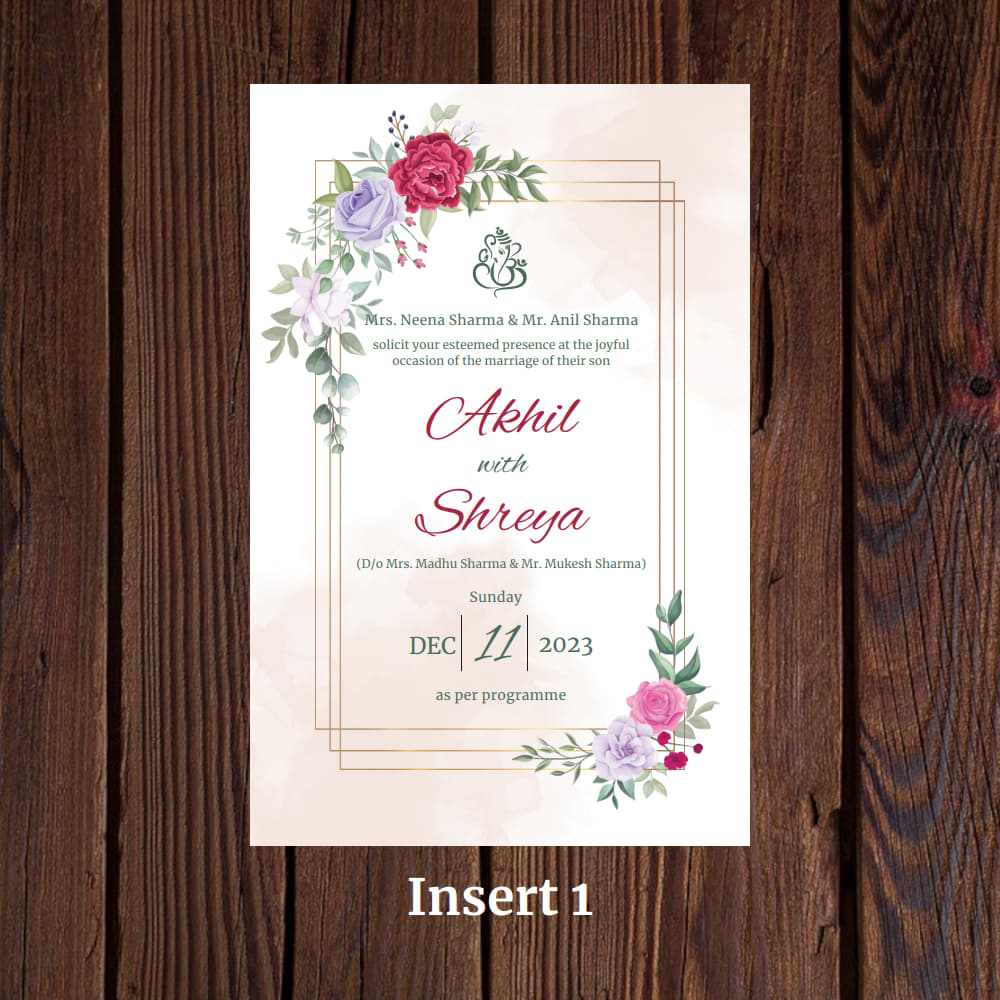 KL2114 Translucent Cover Luxury Wedding Card - Kalash Cards