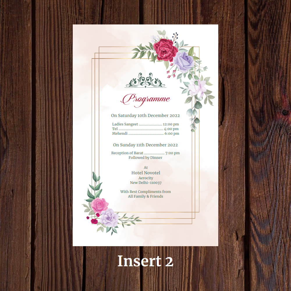 KL2114 Translucent Cover Luxury Wedding Card - Kalash Cards