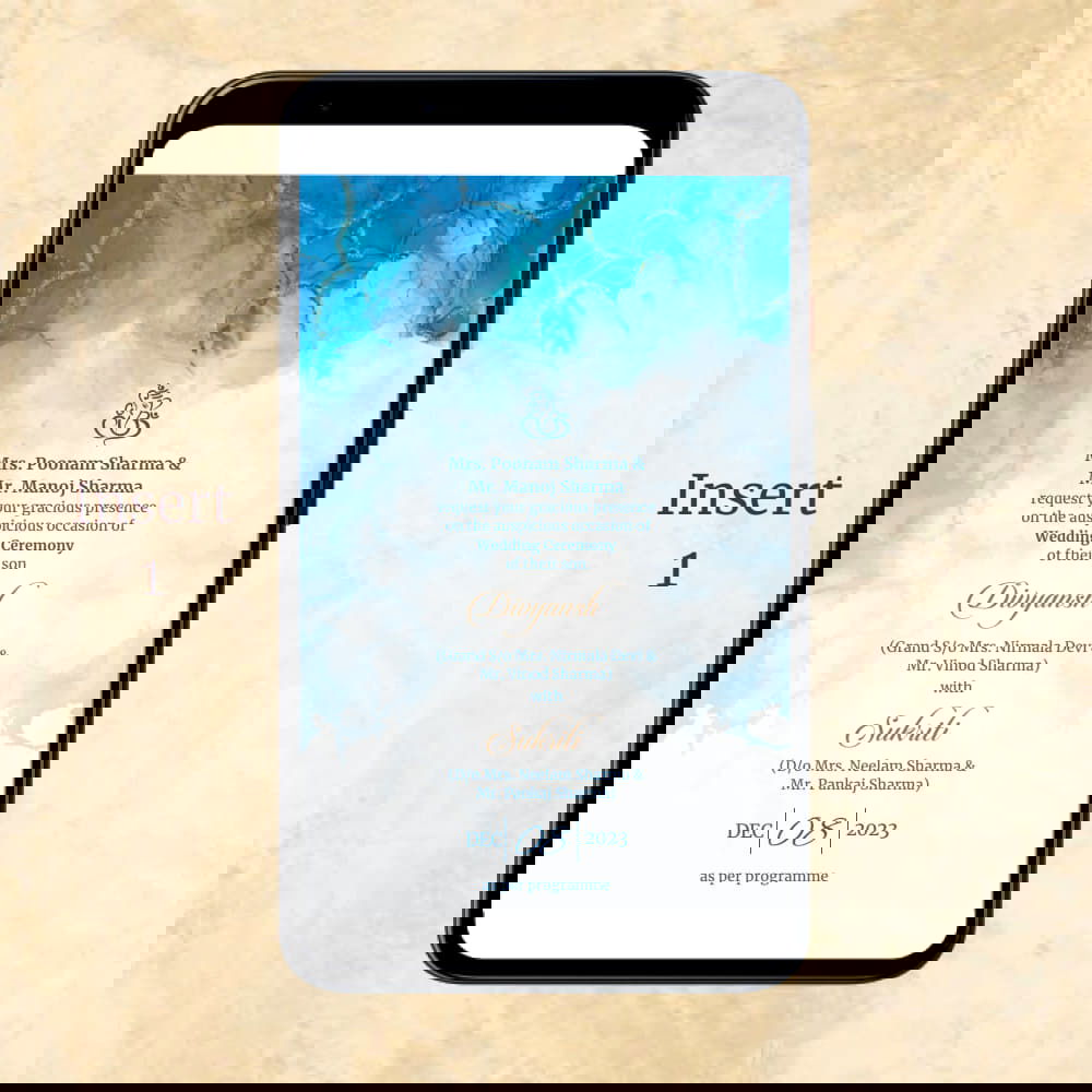 KL2115 Digital Wedding PDF Ecard - Kalash Cards