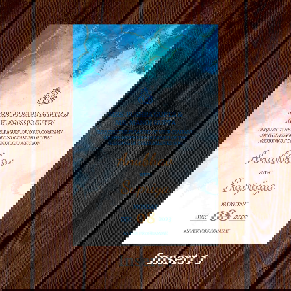 KL2115 Translucent Cover Luxury Wedding Card - Kalash Cards