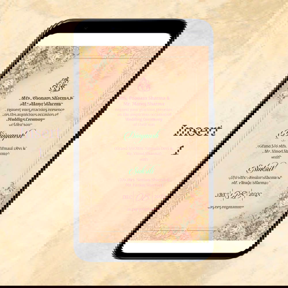 KL2117 Digital Wedding PDF Ecard - Kalash Cards