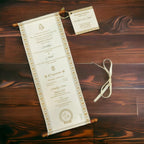 KL2118 Paper Scroll Wedding Card with Tag - Kalash Cards