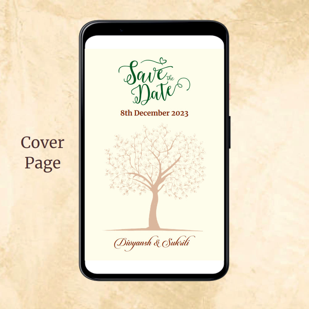 KL2119 Digital Wedding PDF Ecard - Kalash Cards