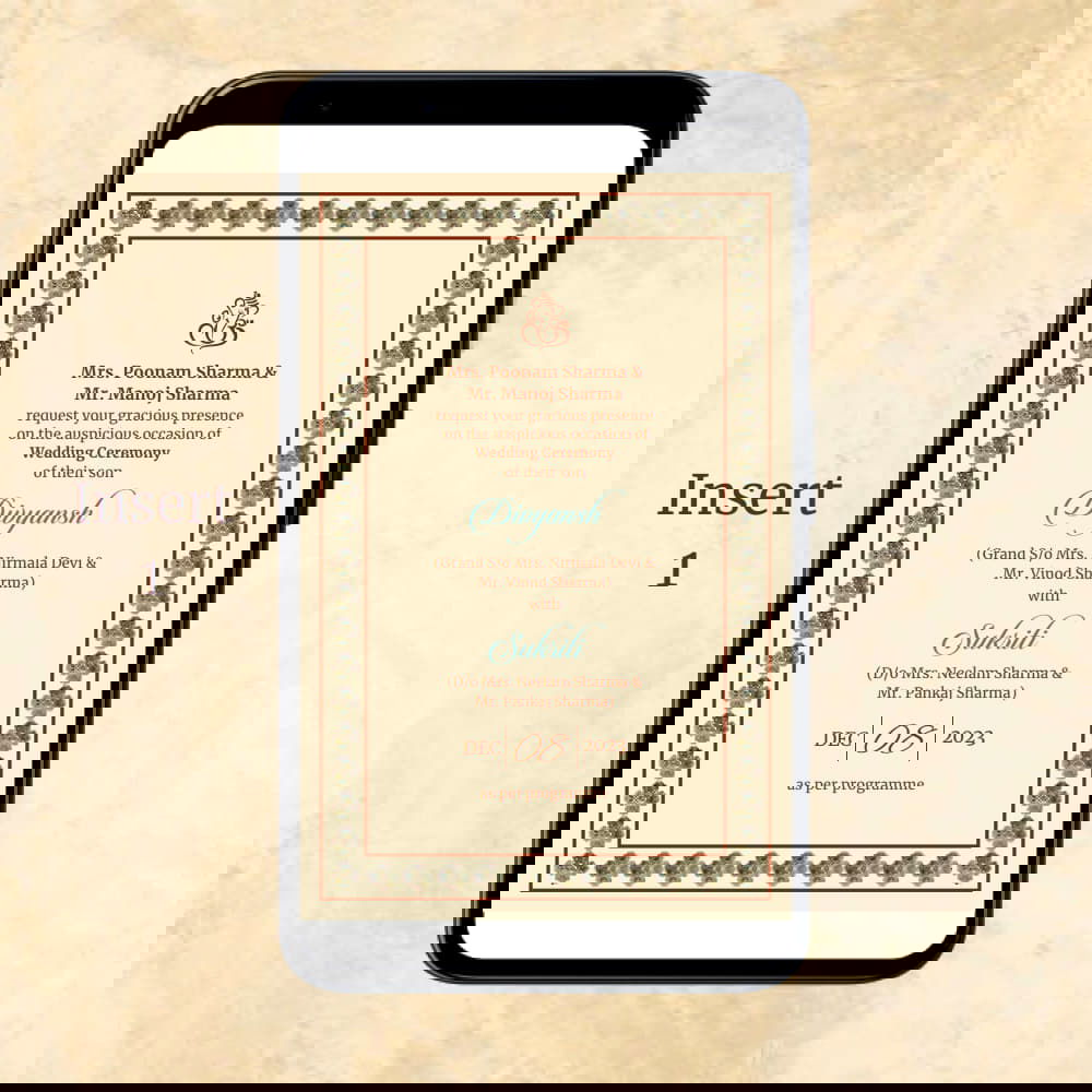 KL2119 Digital Wedding PDF Ecard - Kalash Cards