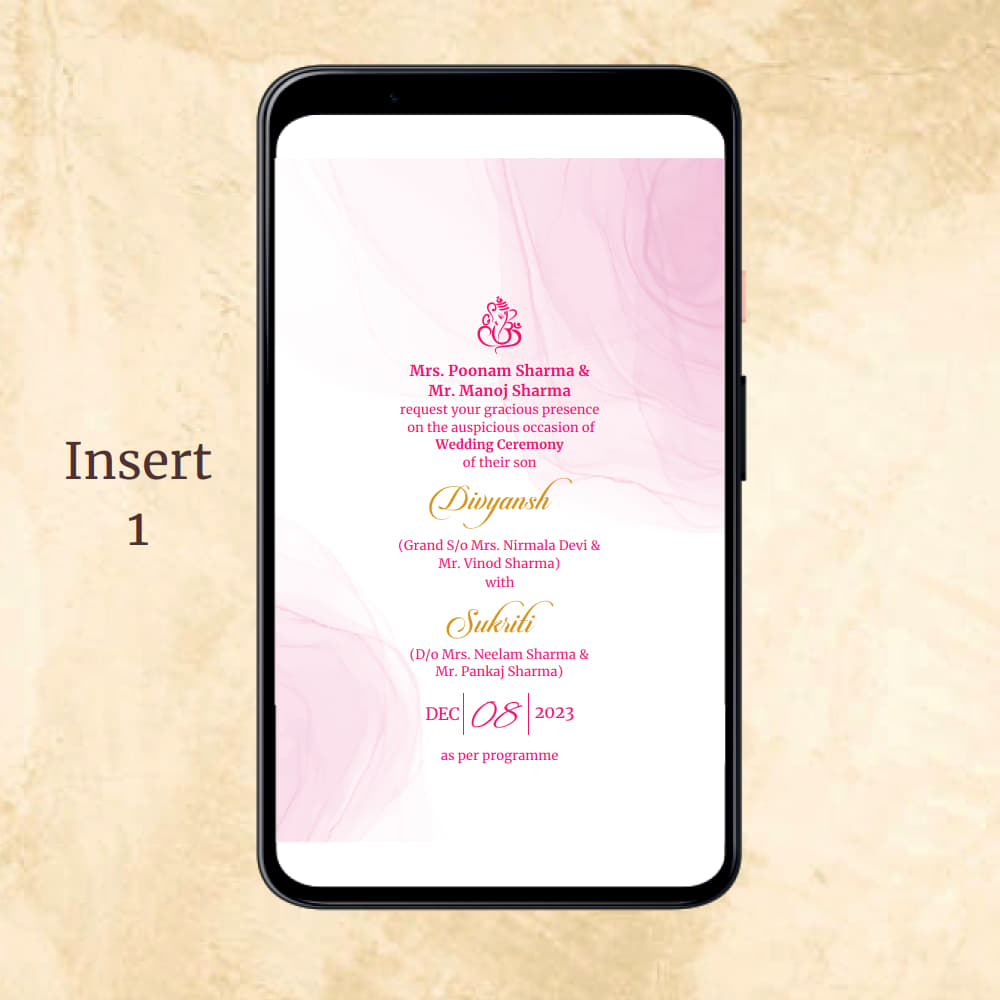 KL2120 Digital Wedding PDF Ecard - Kalash Cards