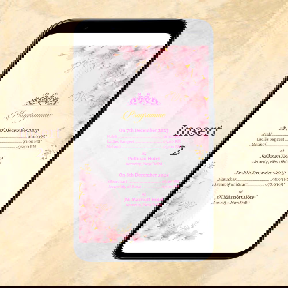 KL2120 Digital Wedding PDF Ecard - Kalash Cards