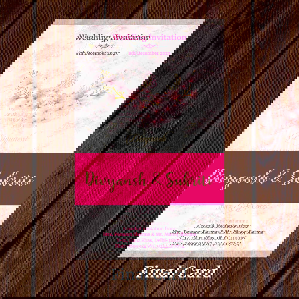 KL2120 Translucent Cover Luxury Wedding Card - Kalash Cards