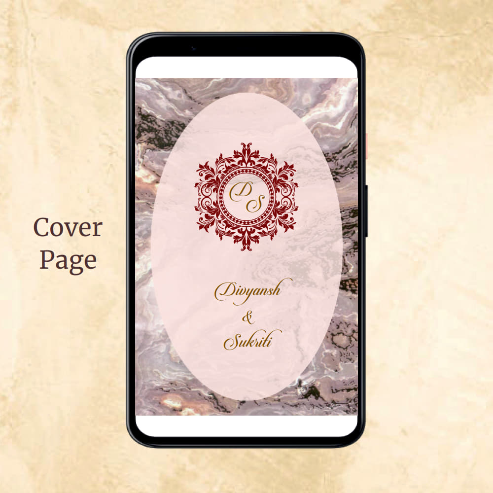 KL2122 Digital Wedding PDF Ecard - Kalash Cards