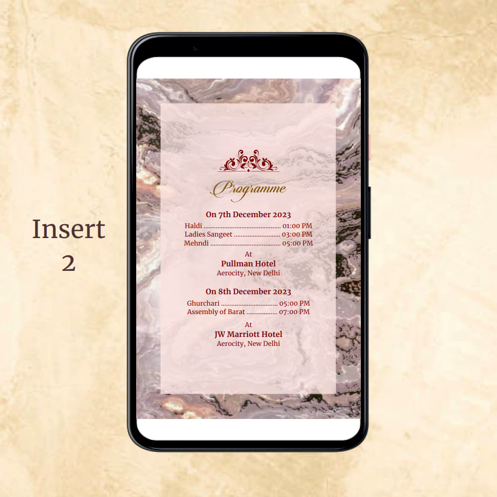 KL2122 Digital Wedding PDF Ecard - Kalash Cards