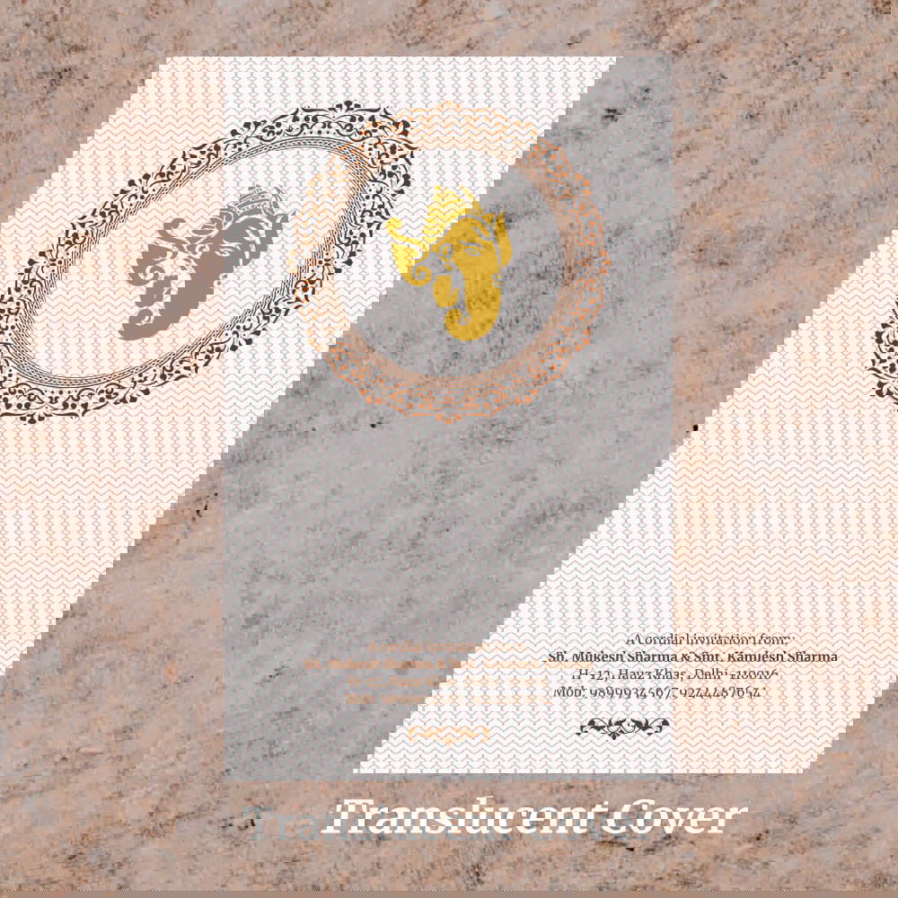 KL2123 Translucent Cover Luxury Wedding Card - Kalash Cards