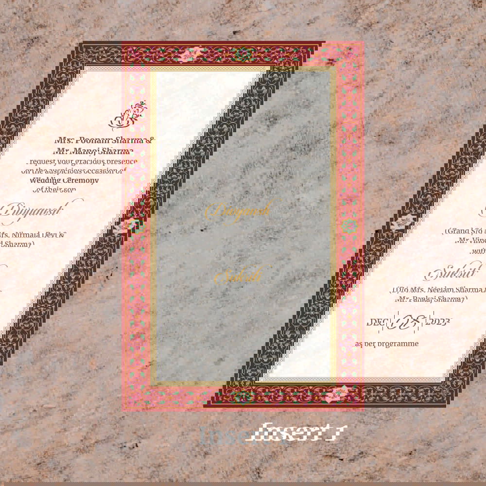 KL2123 Translucent Cover Luxury Wedding Card - Kalash Cards