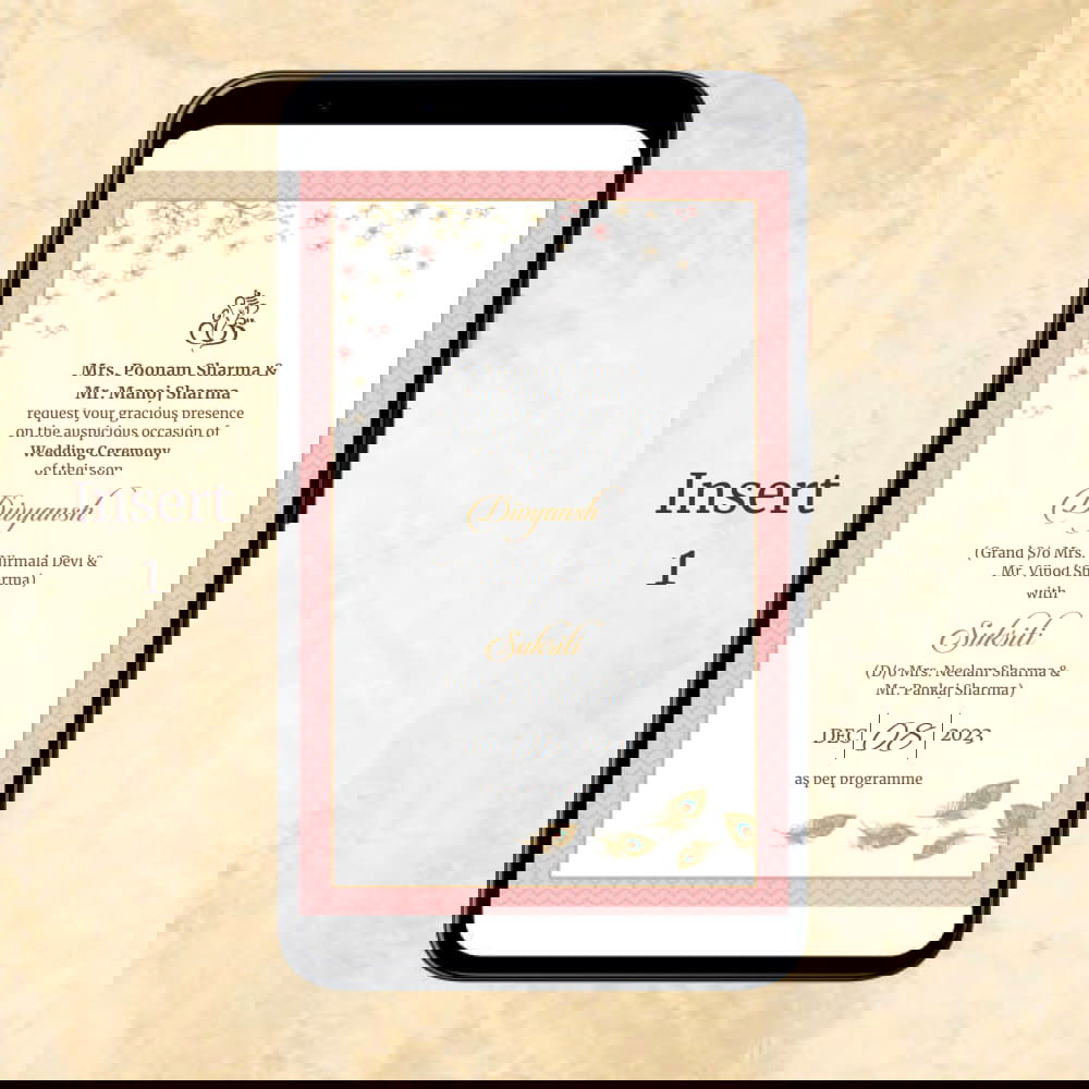 KL2124 Digital Wedding PDF Ecard - Kalash Cards