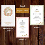 KL2124 Translucent Cover Luxury Wedding Card - Kalash Cards