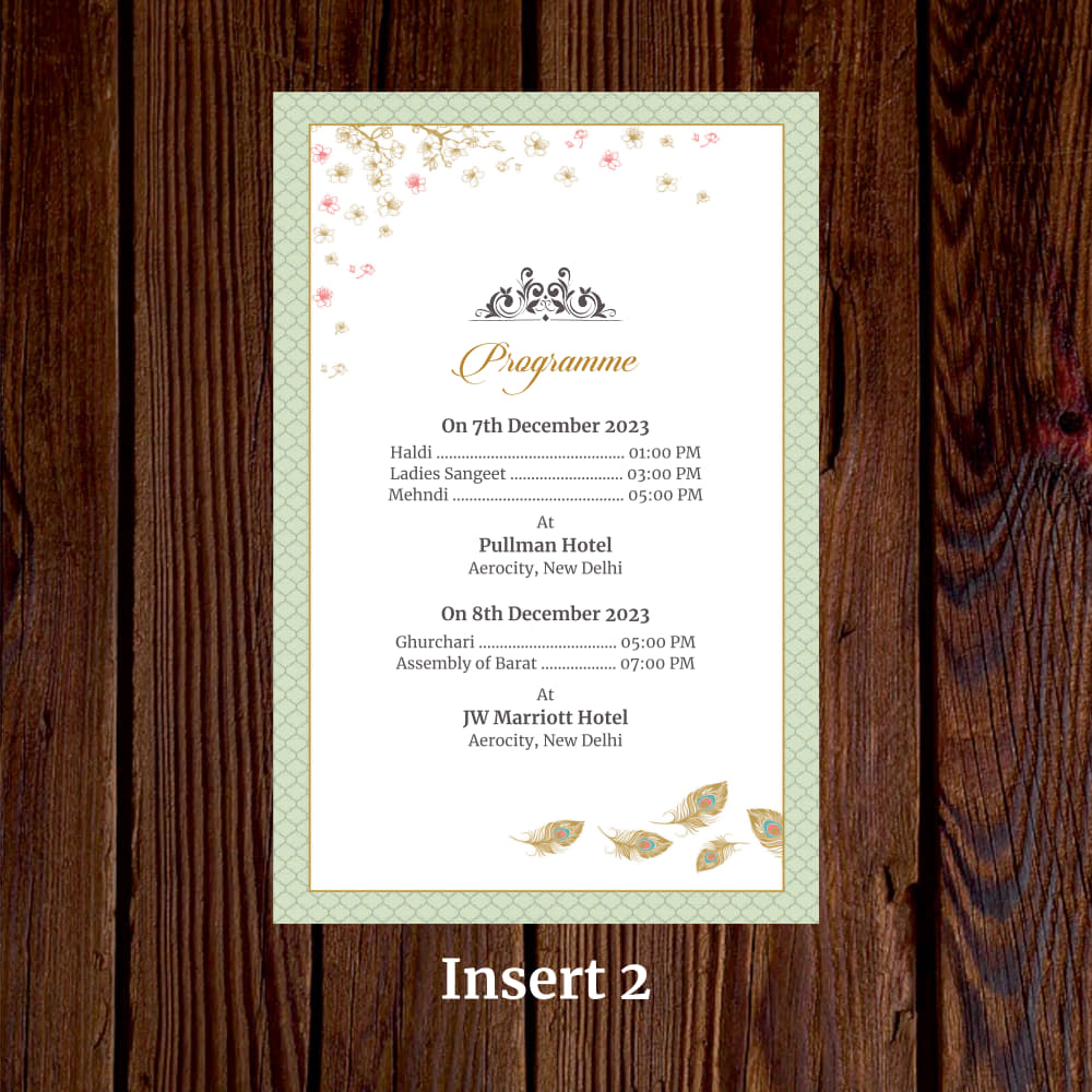 KL2124 Translucent Cover Luxury Wedding Card - Kalash Cards