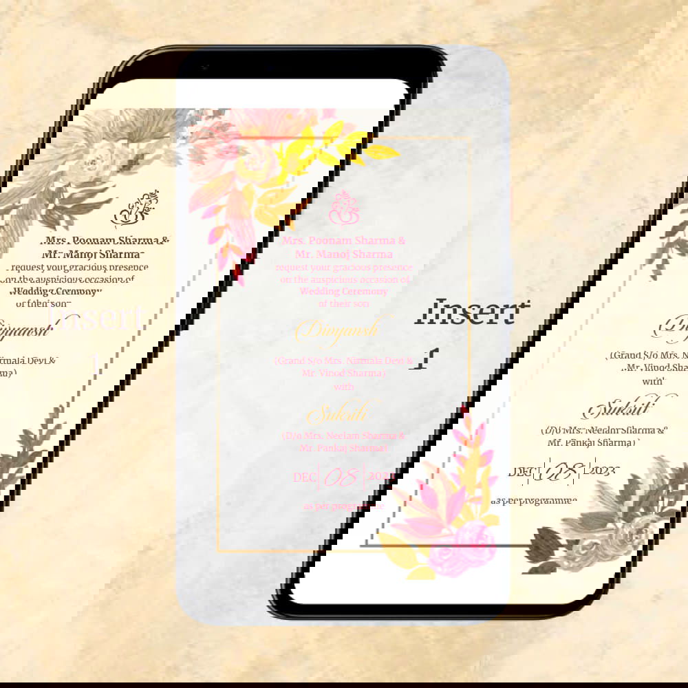 KL2125 Digital Wedding PDF Ecard - Kalash Cards