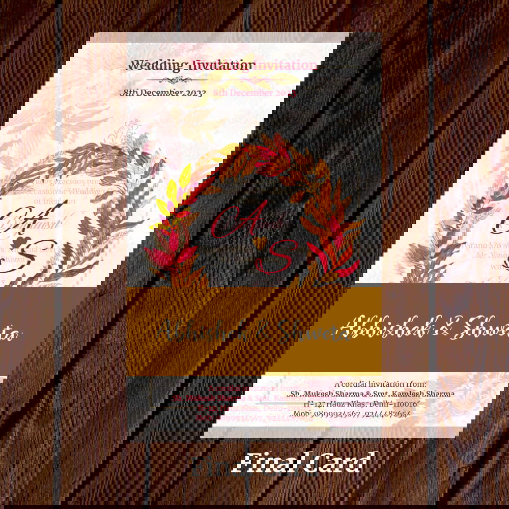 KL2125 Translucent Cover Luxury Wedding Card - Kalash Cards